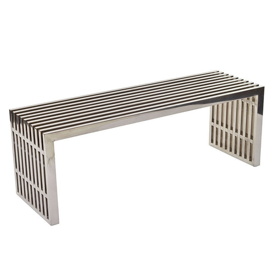 Modway Medium Gridiron Stainless Steel Bench