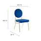 Modway Craft Performance Velvet Upholstered Side Dining Chair in Gold Navy MDY-EEI-6252-GLD-NAV