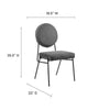 Craft Upholstered Fabric Dining Side Chairs - No Shipping Charges MDY-EEI-6253-BLK-CHA