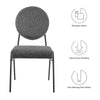 Craft Upholstered Fabric Dining Side Chairs - No Shipping Charges MDY-EEI-6253-BLK-CHA