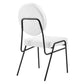 Modway Craft Fabric Upholstered Side Dining Chair in Black White MDY-EEI-6253-BLK-WHI