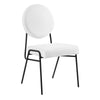 Modway Craft Fabric Upholstered Side Dining Chair in Black White