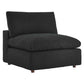 Modway Commix Modular Sofa, Armless Chair, Black Boucle