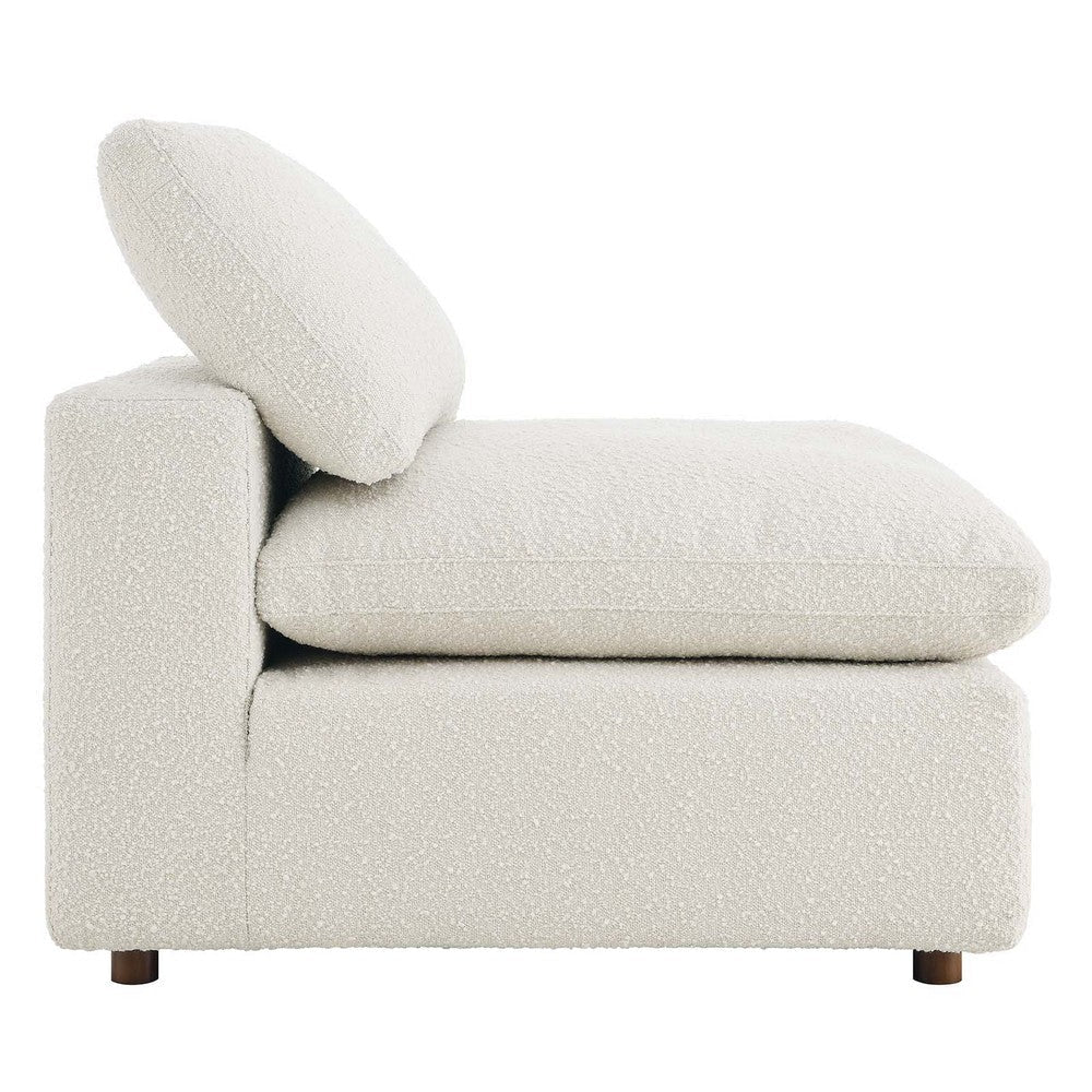 Modway Commix Modular Sofa Armless Chair Ivory Boucle MDY-EEI-6257-IVO