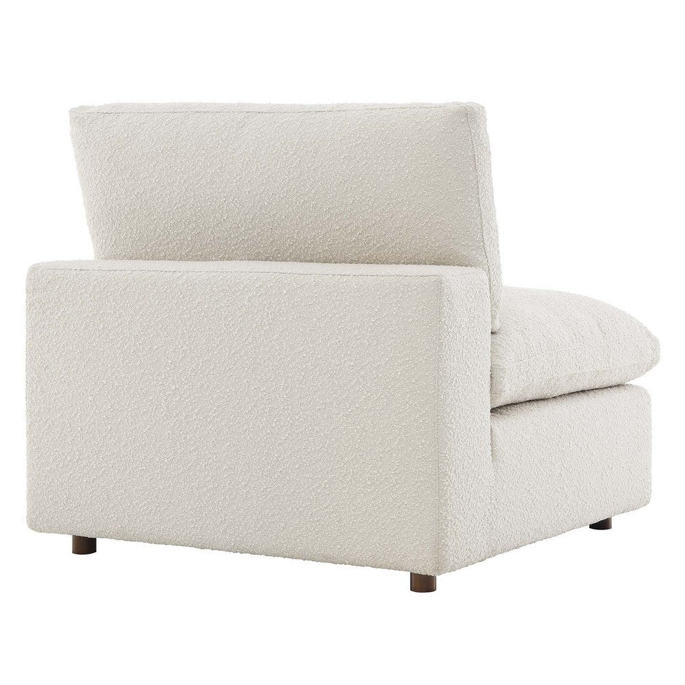 Modway Commix Modular Sofa Armless Chair Ivory Boucle MDY-EEI-6257-IVO