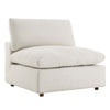 Modway Commix Modular Sofa, Armless Chair, Ivory Boucle