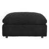 Commix Down Filled Overstuffed Boucle Fabric Ottoman - No Shipping Charges MDY-EEI-6258-BLK