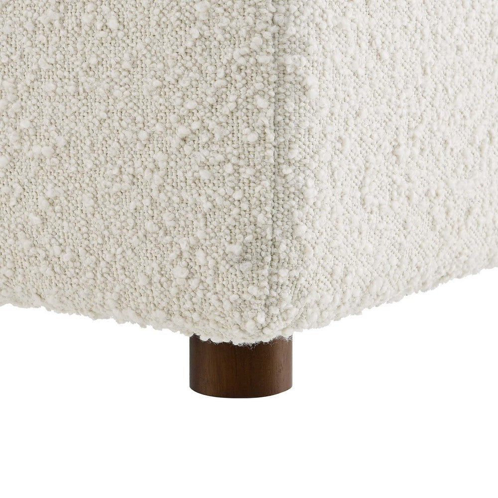 Modway Modular Sofa Commix Down Filled Overstuffed Boucle Fabric Ottoman Ivory MDY-EEI-6258-IVO