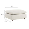 Modway Modular Sofa Commix Down Filled Overstuffed Boucle Fabric Ottoman Ivory MDY-EEI-6258-IVO