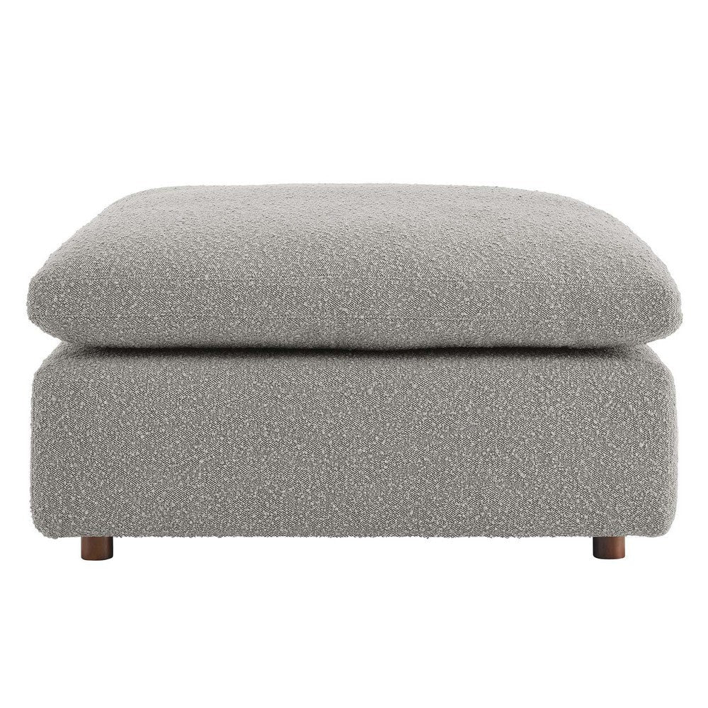 Modway Modular Sofa Commix Down Filled Overstuffed Boucle Fabric Ottoman Light Gray MDY-EEI-6258-LGR