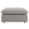 Modway Modular Sofa Commix Down Filled Overstuffed Boucle Fabric Ottoman Light Gray MDY-EEI-6258-LGR