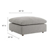 Modway Modular Sofa Commix Down Filled Overstuffed Boucle Fabric Ottoman Light Gray MDY-EEI-6258-LGR