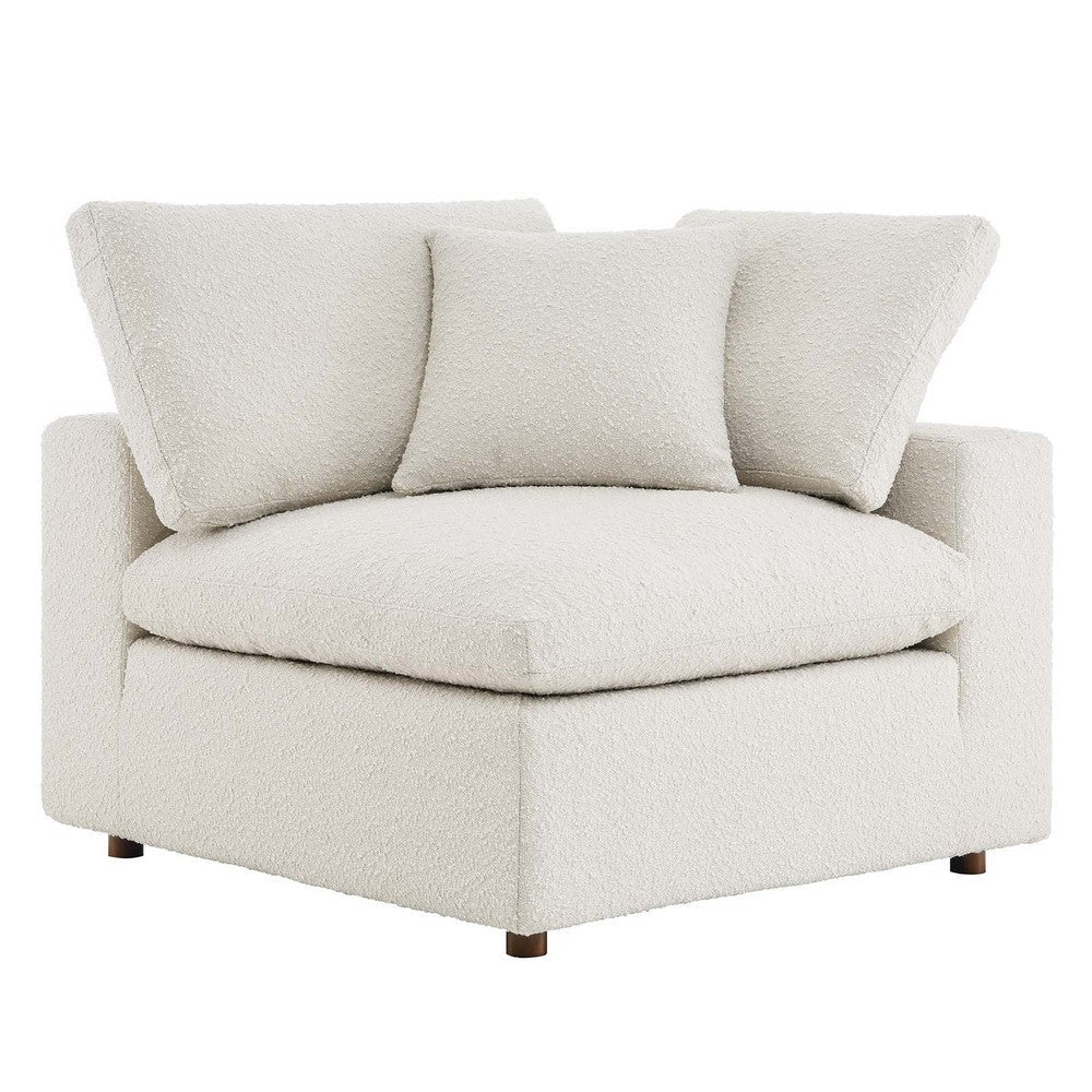 Modway Commix Modular Sofa Corner Chair Ivory Boucle MDY-EEI-6259-IVO