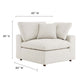 Modway Commix Modular Sofa Corner Chair Ivory Boucle MDY-EEI-6259-IVO