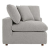 Modway Commix Modular Sofa, Corner Chair, Light Gray Boucle