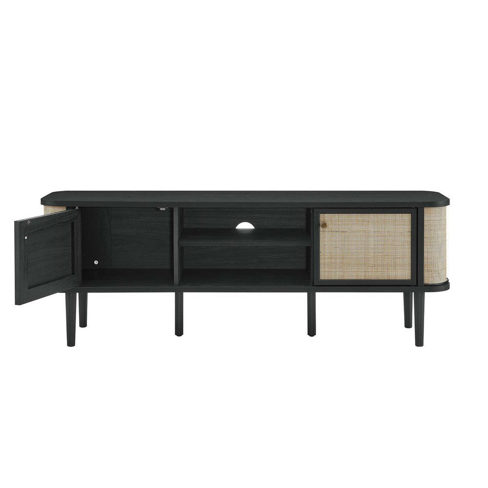 Miramar 60’’ Wood TV Stand - No Shipping Charges MDY-EEI-6260-BLK