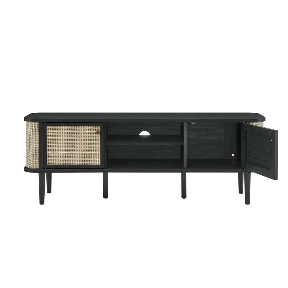 Miramar 60’’ Wood TV Stand - No Shipping Charges MDY-EEI-6260-BLK