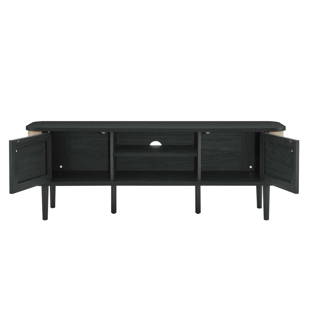 Miramar 60’’ Wood TV Stand - No Shipping Charges MDY-EEI-6260-BLK