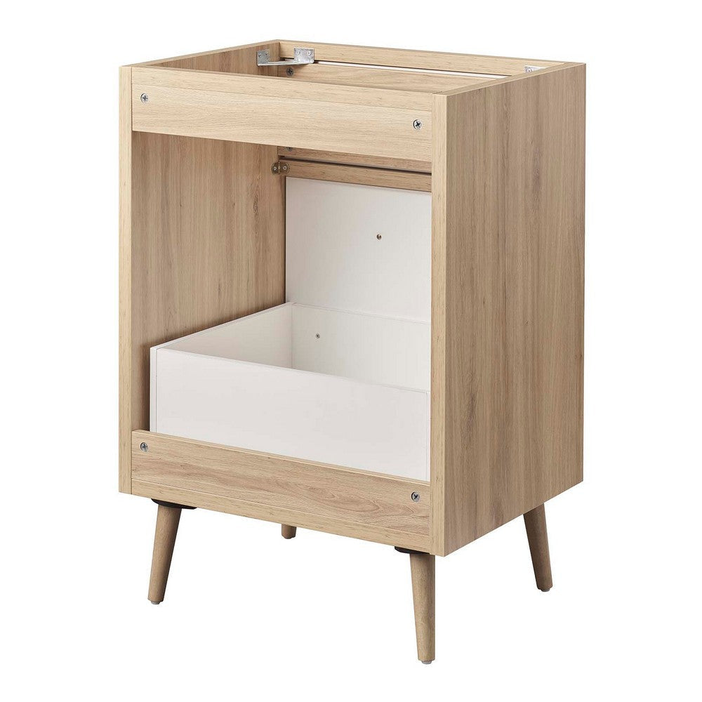 Maverick 24’ Bathroom Vanity Cabinet - Sink Basin Not Included - No Shipping Charges MDY-EEI-6266-OAK-WHI