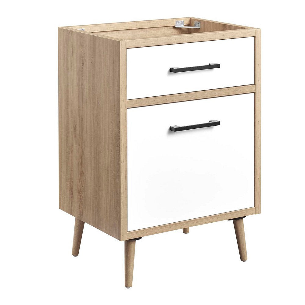 Modway Maverick 24" Bathroom Vanity Cabinet in Oak White-Sink Basin Not Included