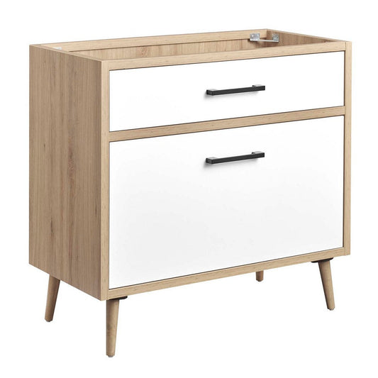 Modway Maverick 36" Bathroom Vanity Cabinet in Oak White-Sink Basin Not Included