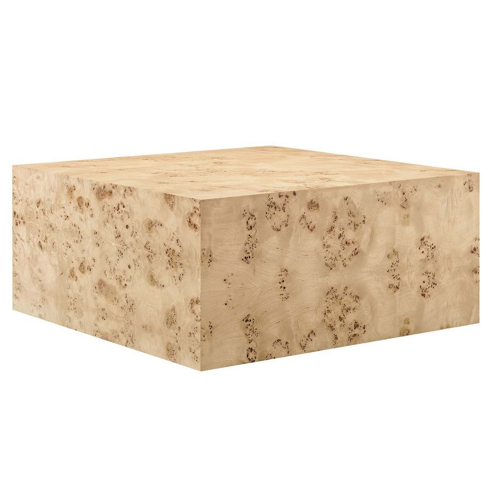 Modway EEI-6272-NAB Cosmos 36" Square Burl Wood Coffee Table, Natural Burl