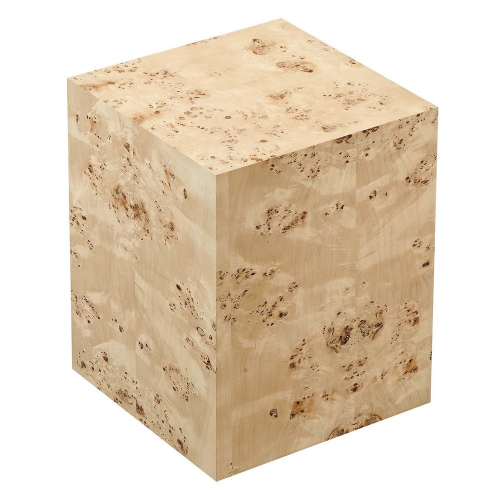 Cosmos 16’ Square Burl Wood Side Table - No Shipping Charges MDY-EEI-6273-NAB