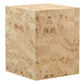 Modway Cosmos 16" Square Wood Side, Accent, End Table, Natural Burl