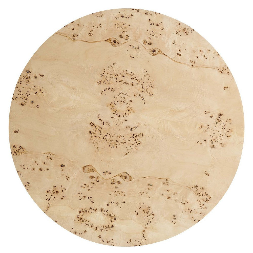 Cosmos 35’ Round Burl Wood Coffee Table - No Shipping Charges MDY-EEI-6274-NAB