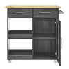 Culinary Kitchen Cart With Towel Bar - No Shipping Charges MDY-EEI-6275-CHA-NAT