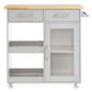 Culinary Kitchen Cart With Towel Bar - No Shipping Charges MDY-EEI-6275-LGR-NAT