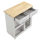 Culinary Kitchen Cart With Towel Bar - No Shipping Charges MDY-EEI-6275-LGR-NAT