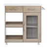 Culinary Kitchen Cart With Towel Bar - No Shipping Charges MDY-EEI-6275-CHA-NAT