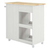 Culinary Kitchen Cart With Towel Bar - No Shipping Charges MDY-EEI-6275-LGR-NAT