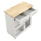 Culinary Kitchen Cart With Towel Bar - No Shipping Charges MDY-EEI-6275-LGR-NAT