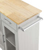 Culinary Kitchen Cart With Towel Bar - No Shipping Charges MDY-EEI-6275-LGR-NAT