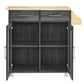 Cuisine Kitchen Cart - No Shipping Charges MDY-EEI-6276-CHA-NAT