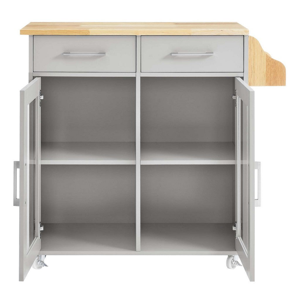 Modway Cuisine Kitchen-carts Light Gray Natural MDY-EEI-6276-LGR-NAT