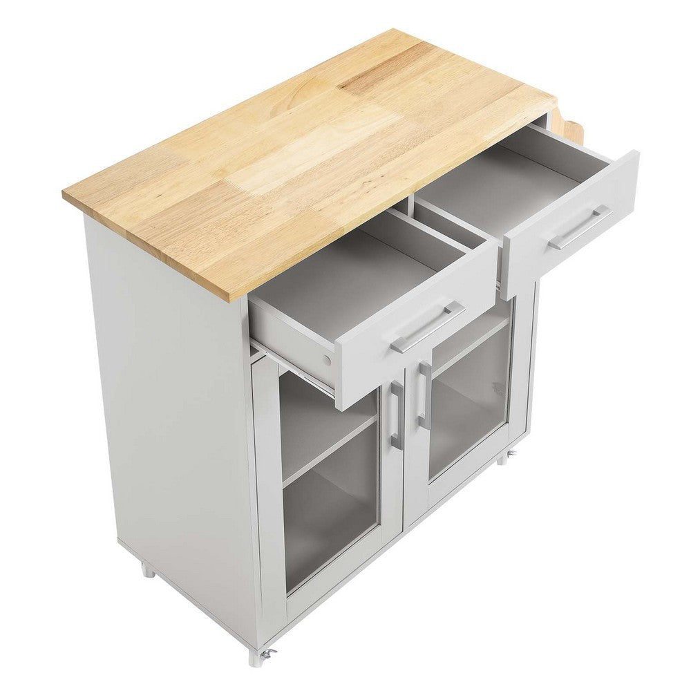 Cuisine Kitchen Cart - No Shipping Charges MDY-EEI-6276-CHA-NAT