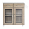 Cuisine Kitchen Cart - No Shipping Charges MDY-EEI-6276-OAK-WHI