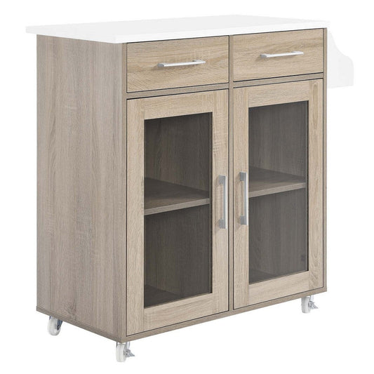 Modway Cuisine Kitchen-carts, Oak White