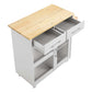 Culinary Kitchen Cart With Spice Rack - No Shipping Charges MDY-EEI-6277-CHA-NAT