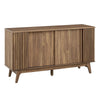 Modway Eudora Wood Grain High TV Stand Sideboard in Walnut