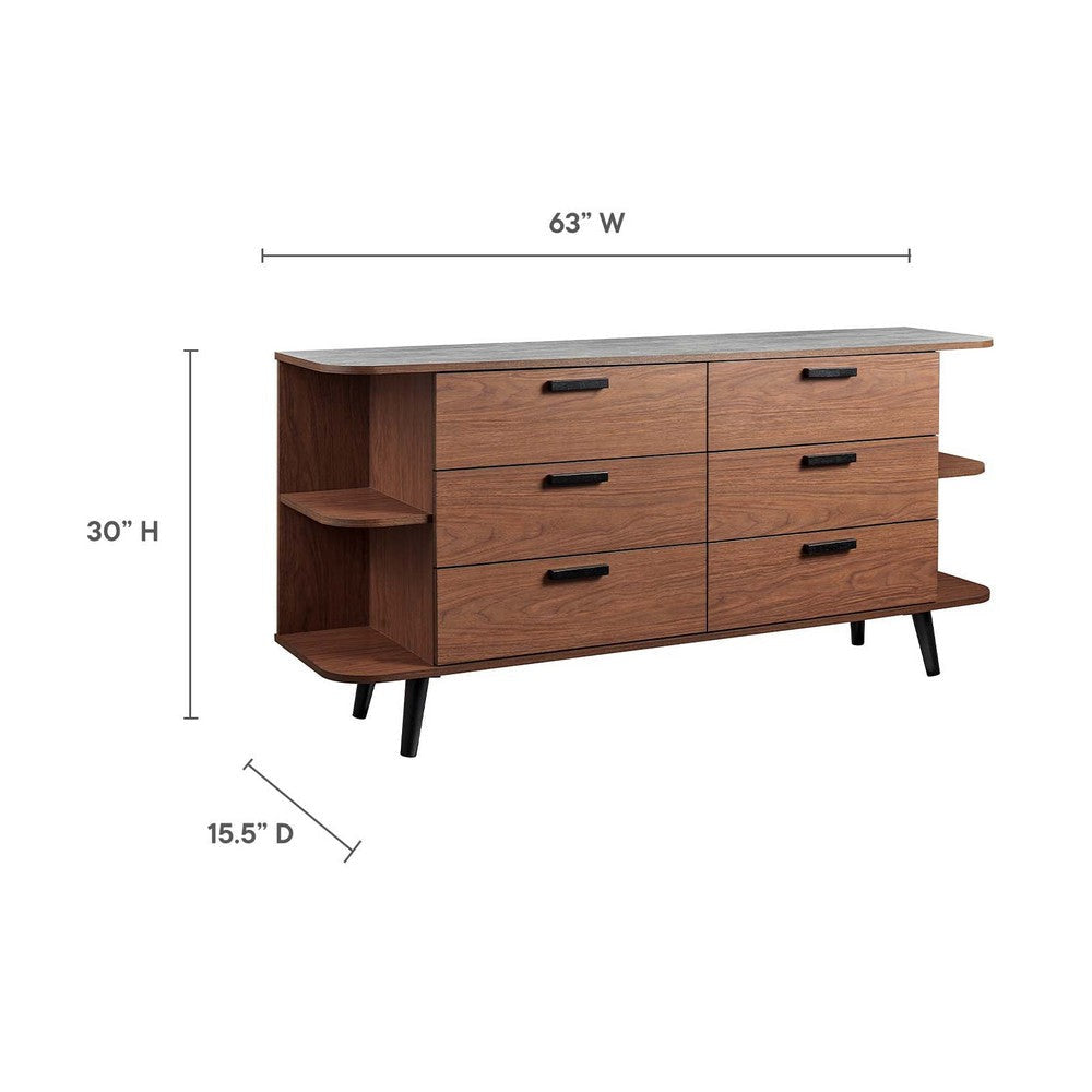 Langston Open Display Storage Sideboard - No Shipping Charges MDY-EEI-6281-WAL-GRY