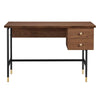 Modway Nexus Wood Grain Office Desk in Black Walnut with Two Drawers MDY-EEI-6284-BLK-WAL