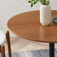 Modway Pursuit 40’’ Round Mid-Century Modern Pedestal Dining Table in Walnut Black MDY-EEI-6313-WAL-BLK