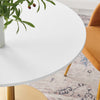 Modway Pursuit 40’’ Round Mid-Century Modern Pedestal Dining Table in White Gold MDY-EEI-6313-WHI-GLD