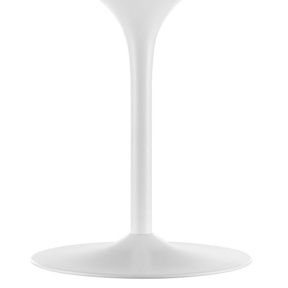 Modway Pursuit 40’’ Round Mid-Century Modern Pedestal Dining Table White MDY-EEI-6313-WHI-WHI