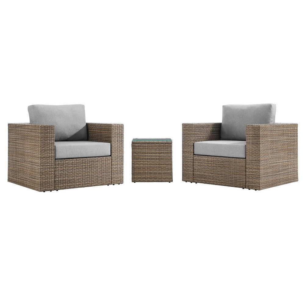 Convene Outdoor Patio 3-Piece Furniture Set MDY-EEI-6327-CAP-GRY