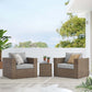 Convene Outdoor Patio 3-Piece Furniture Set MDY-EEI-6327-CAP-GRY